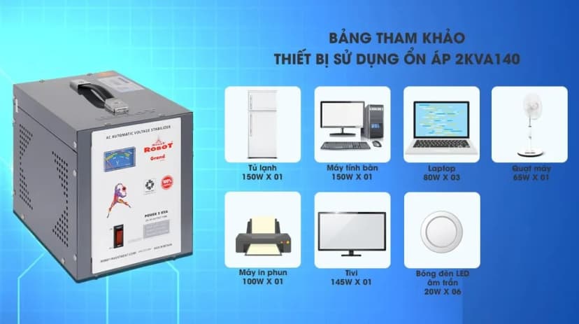 Ổn áp Robot 1 pha 2KVA 140 - Giá rẻ nhất hôm nay - Ảnh 2