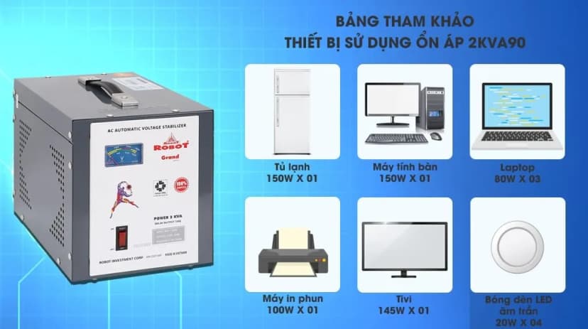 Ổn áp Robot 1 pha 2KVA 90 - Giá rẻ nhất hôm nay - Ảnh 2