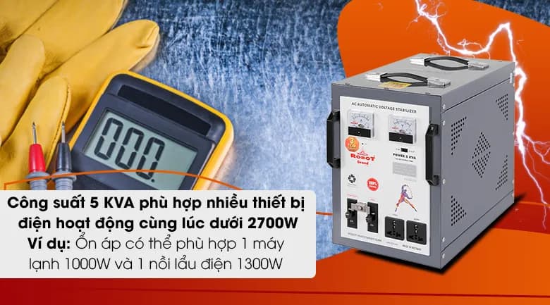 Ổn áp Robot 1 pha 5KVA 140 - Giá rẻ nhất hôm nay - Ảnh 4