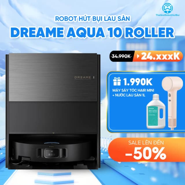 So sánh giá Robot hút bụi lau nhà Dreame Aqua 10 Roller Đen rẻ nhất? - Ảnh 17