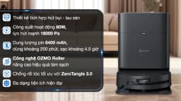 So sánh giá Robot hút bụi lau nhà Ecovacs Deebot T80 OMNI - Đen - Tìm sản phẩm giá rẻ nhất - Ảnh 3