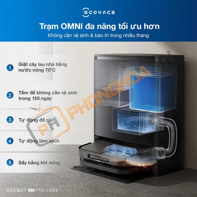 So sánh giá Robot hút bụi lau nhà Ecovacs Deebot X5 PRO OMNI rẻ nhất? - Ảnh 8