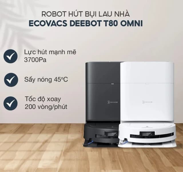 Top 1 so sánh giá Robot hút bụi lau nhà Ecovacs T80S OMNI - Tìm sản phẩm giá rẻ nhất - Ảnh 5