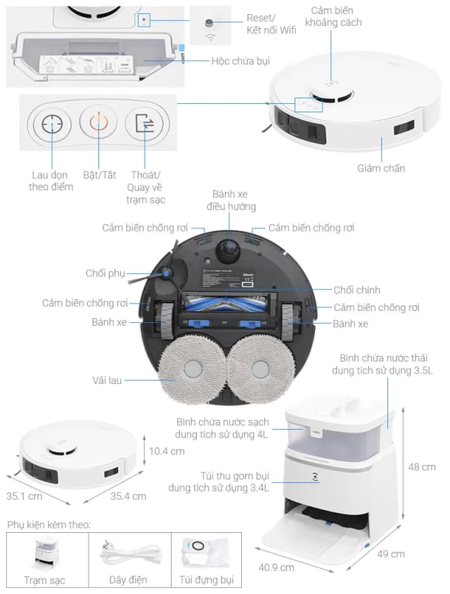 Top 1 so sánh giá Robot hút bụi lau nhà Ecovacs T80S OMNI - Tìm sản phẩm giá rẻ nhất - Ảnh 61