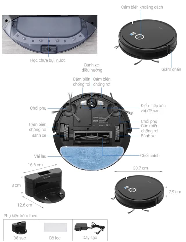 So sánh giá Robot hút bụi lau nhà Ecovacs U2 Pro rẻ nhất? - Ảnh 13