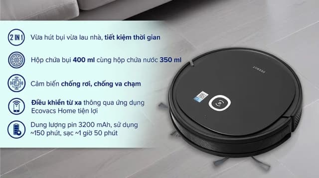 So sánh giá Robot hút bụi lau nhà Ecovacs U2 Pro rẻ nhất? - Ảnh 5