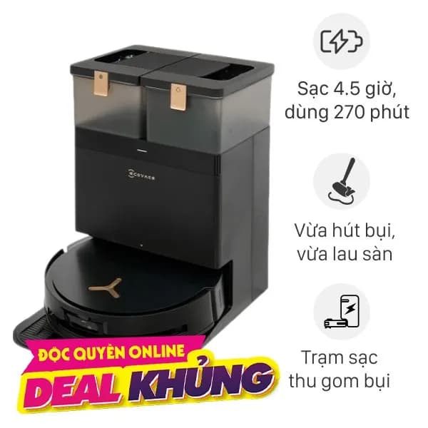 So sánh giá Robot hút bụi lau nhà Ecovacs X8 PRO OMNI - Đen rẻ nhất? - Ảnh 16