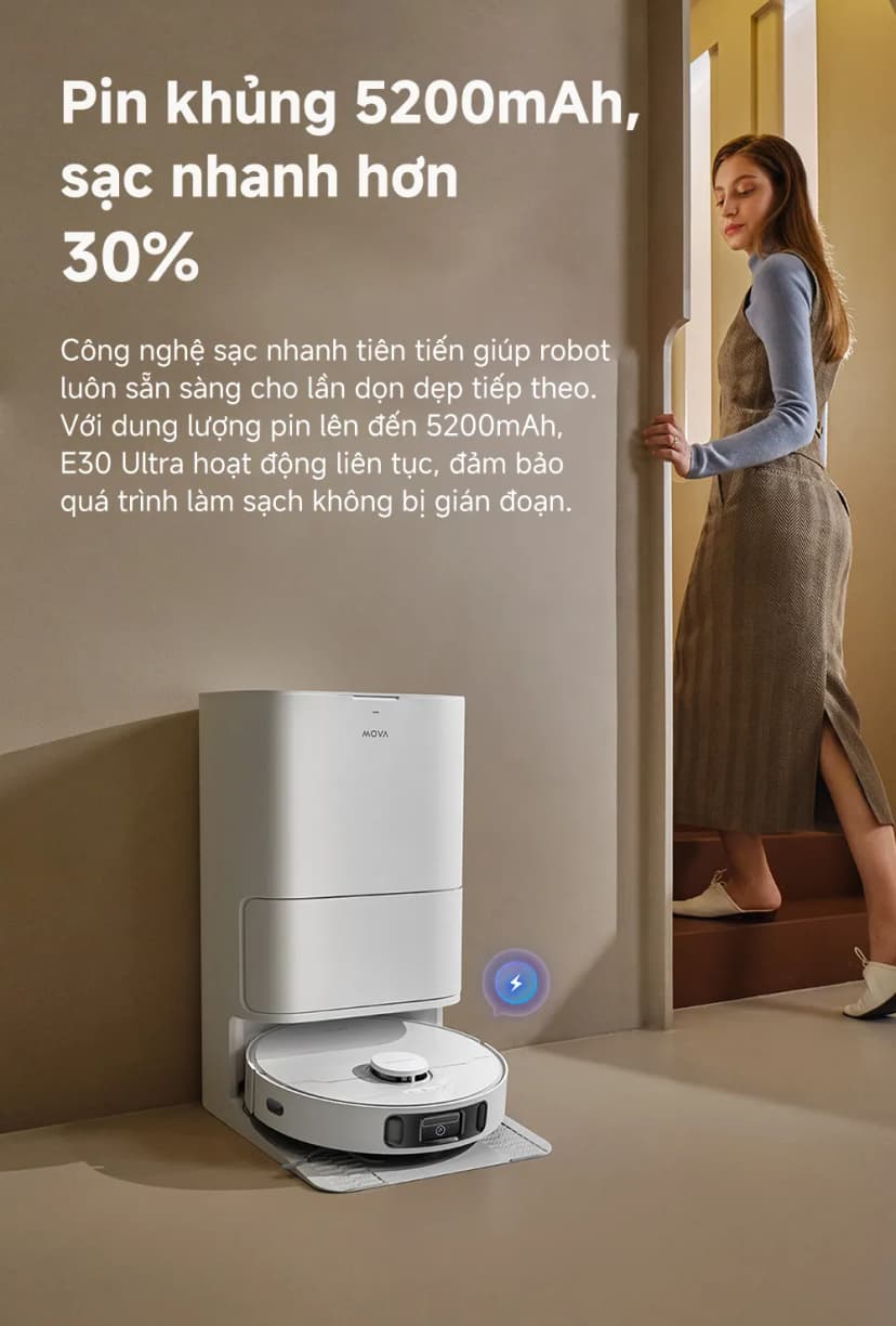 So sánh giá Robot hút bụi lau nhà Mova E30 Ultra - Tìm sản phẩm giá rẻ nhất - Ảnh 10