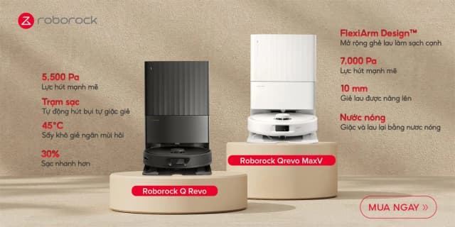 Top 1 so sánh giá Robot hút bụi lau nhà Roborock Q Revo S Pro - Trắng - Tìm sản phẩm giá rẻ nhất - Ảnh 18