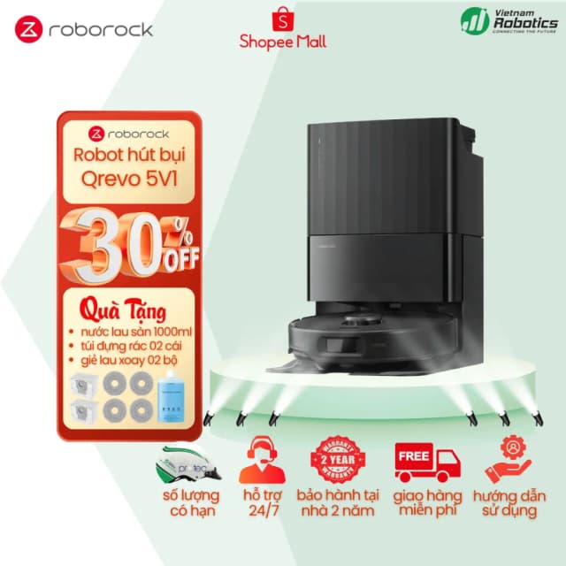 Top 1 so sánh giá Robot hút bụi lau nhà Roborock Qrevo Edge 2 - Đen - Tìm sản phẩm giá rẻ nhất - Ảnh 12