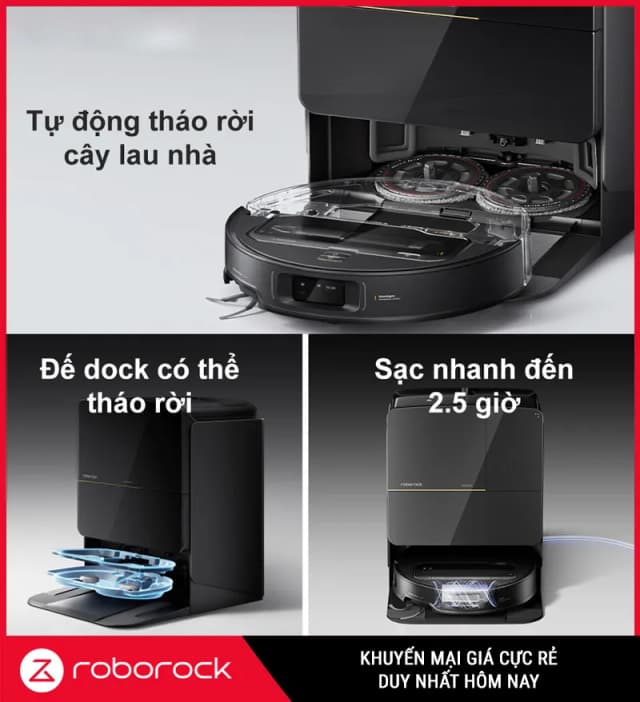 Top 1 so sánh giá Robot hút bụi lau nhà Roborock Saros 20 Sonic Complete - Đen - Tìm sản phẩm giá rẻ nhất - Ảnh 14