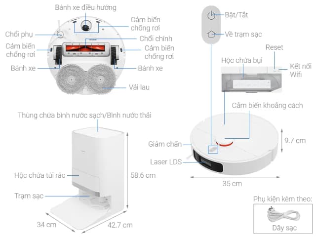 Top 1 so sánh giá Robot hút bụi lau nhà Xiaomi H50 Pro EU BHR089NEU - Tìm sản phẩm giá rẻ nhất - Ảnh 35