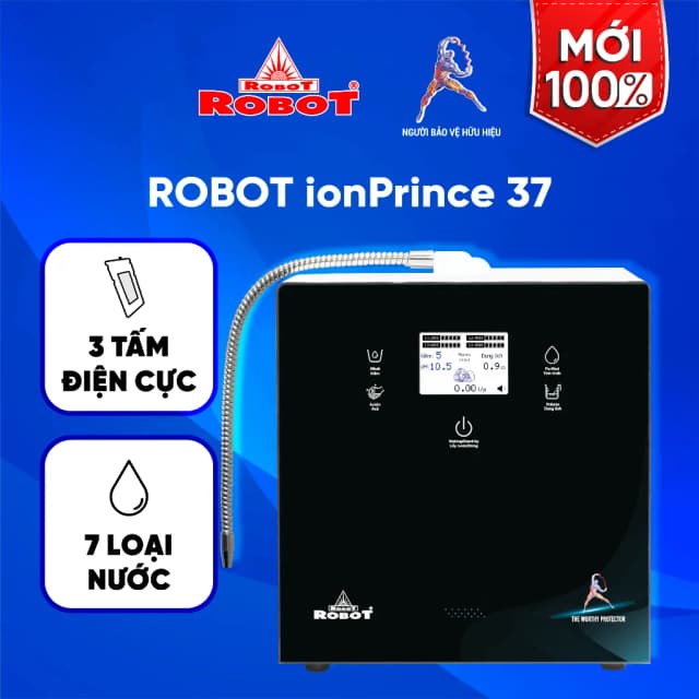 Máy lọc nước điện giải ion kiềm ROBOT IonPrince 37X 3 tấm điện cực - Ảnh 9