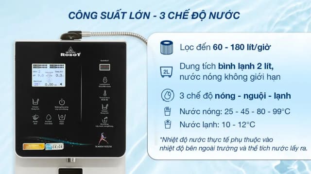 Top 1 so sánh giá Máy lọc nước điện giải ion kiềm nóng nguội lạnh ROBOT IonQueen 912X 9 tấm điện cực - Tìm sản phẩm giá rẻ nhất - Ảnh 47