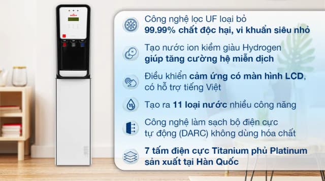 Top 1 so sánh giá Máy lọc nước điện giải ion kiềm nóng nguội lạnh ROBOT IonQueen 912X 9 tấm điện cực - Tìm sản phẩm giá rẻ nhất - Ảnh 60