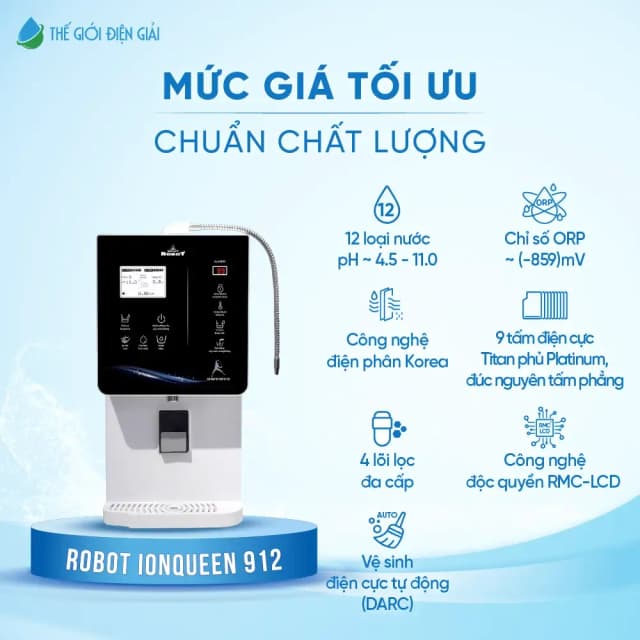 Top 1 so sánh giá Máy lọc nước điện giải ion kiềm nóng nguội lạnh ROBOT IonQueen 912X 9 tấm điện cực - Tìm sản phẩm giá rẻ nhất - Ảnh 72