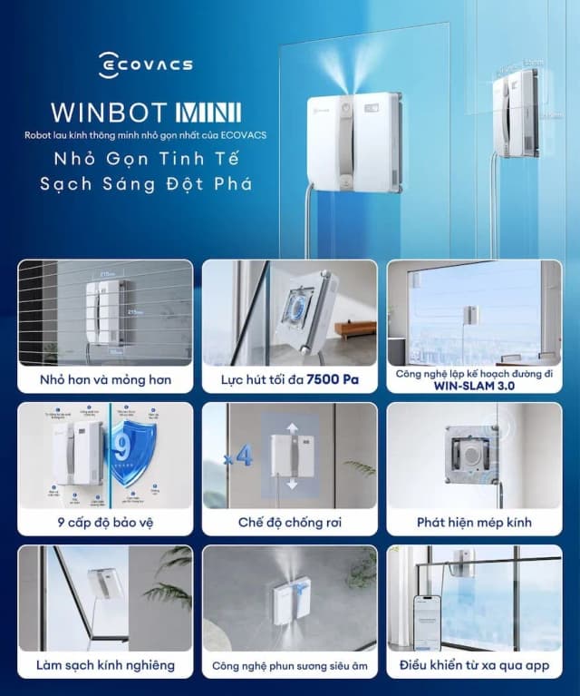 So sánh giá Robot lau kính ECOVACS Winbot Mini rẻ nhất? - Ảnh 5