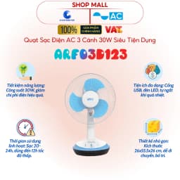 So sánh giá Quạt sạc điện AC 3 cánh ARF03D123 30W - Tìm sản phẩm giá rẻ nhất - Ảnh 18