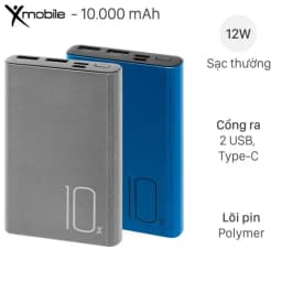 So sánh giá Pin sạc dự phòng Polymer 10.000 mAh Type C 12W Xmobile PJ JP190ST - Tìm sản phẩm giá rẻ nhất - Ảnh 1