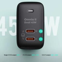 Sạc nhanh 2 cổng Type-C PD 45W Aukey PA-B4T Omnia - Đen - Giá rẻ nhất hôm nay - Ảnh 3