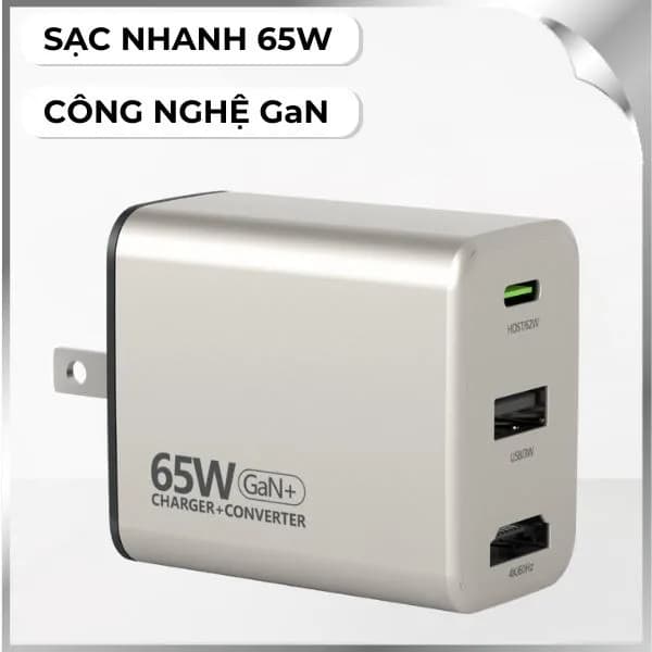 Sạc nhanh 2 cổng USB Type-C GaN 65W MicroPack MWC-265H - Ảnh 21