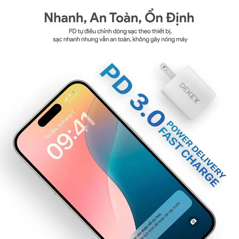 Sạc nhanh 2 cổng USB Type-C PD 33W Dekey Power Pioneer A2388 - Trắng - Giá rẻ nhất hôm nay - Ảnh 2