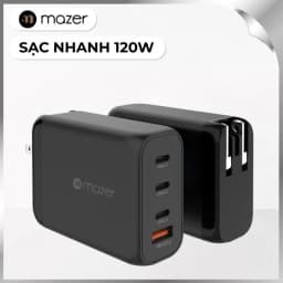 Sạc nhanh 4 cổng USB Type-C PD GaN 120W Mazer M-GAN120W-BK - Giá rẻ nhất hôm nay - Ảnh 1