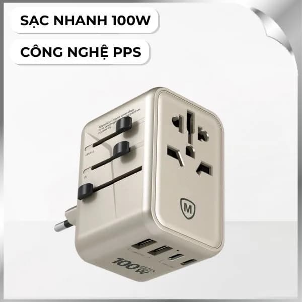 Sạc nhanh du lịch USB Type-C PD 100W MicroPack MTA-5100 - Ảnh 23