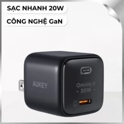 Sạc nhanh Type-C PD 20W Aukey PA-B1T Omnia - Giá rẻ nhất hôm nay - Ảnh 1
