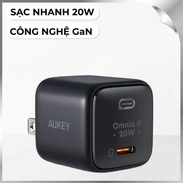 Sạc nhanh Type-C PD 20W Aukey PA-B1T Omnia - Giá rẻ nhất hôm nay - Ảnh 1