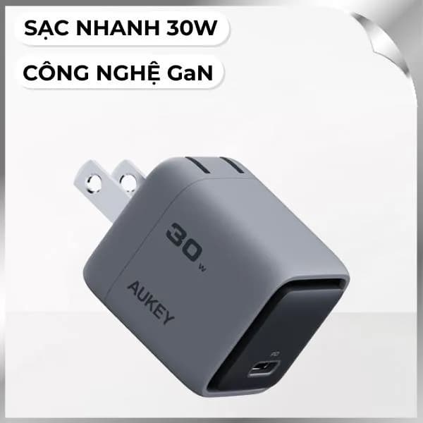 Sạc nhanh Type-C PD 30W Aukey PA-C1 Pro - Giá rẻ nhất hôm nay - Ảnh 1