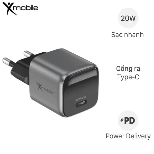 Sạc nhanh Type-C PD GaN 20W Xmobile DC05 - Giá rẻ nhất hôm nay - Ảnh 1