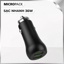 Sạc xe hơi 2 cổng USB QC 36W MicroPack Power Lite 2 MCC 236QC - Giá rẻ nhất hôm nay - Ảnh 1