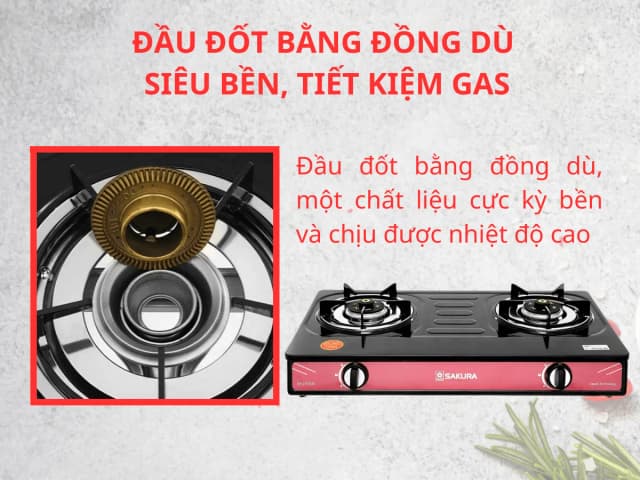 So sánh giá Bếp ga đôi Sakura SA-2181EB rẻ nhất? - Ảnh 8
