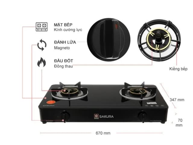 So sánh giá Bếp ga đôi Sakura SA-2375GB rẻ nhất? - Ảnh 13