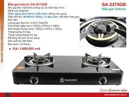 So sánh giá Bếp ga đôi Sakura SA-2375GB rẻ nhất? - Ảnh 8
