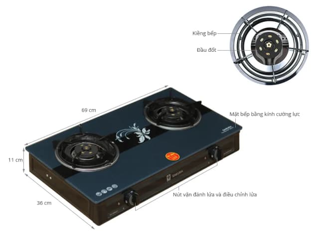 So sánh giá Bếp ga đôi Sakura SA-690GH rẻ nhất? - Ảnh 2