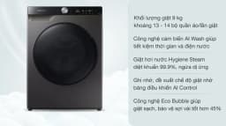 Máy giặt Samsung AI Inverter 9kg WW90TP44DSB/SV - Giá rẻ nhất hôm nay - Ảnh 2