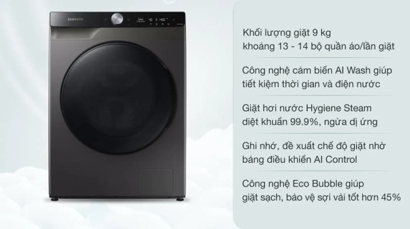 Máy giặt Samsung AI Inverter 9kg WW90TP44DSB/SV - Giá rẻ nhất hôm nay - Ảnh 2