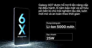 Điện thoại Samsung Galaxy A07 8GB/256GB - 18