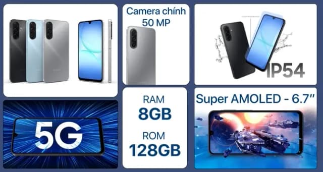 Điện thoại Samsung Galaxy A17 5G 8GB/128GB - 9