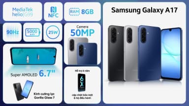 Điện thoại Samsung Galaxy A17 8GB/256GB - 7