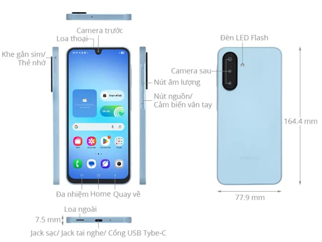 Điện thoại Samsung Galaxy A17 8GB/256GB - 10