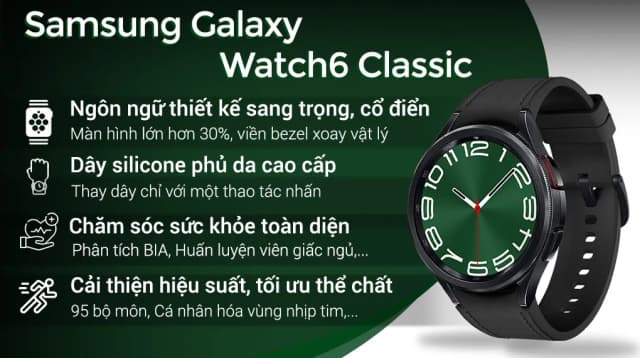 So sánh giá Samsung Galaxy Watch6 Classic 43mm dây silicone rẻ nhất? - Ảnh 3
