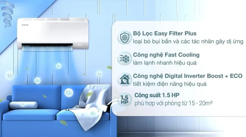 Máy lạnh Samsung Inverter 1.5 HP AR13DYHZAWKNSV - Giá rẻ nhất hôm nay - Ảnh 5