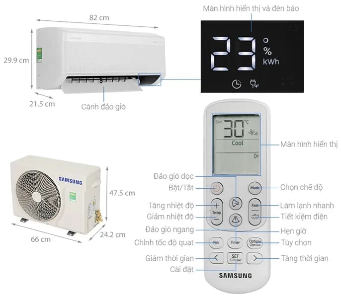 Máy lạnh Samsung Wind-Free Inverter 1 HP AR10CYECAWKNSV - Giá rẻ nhất hôm nay - Ảnh 9