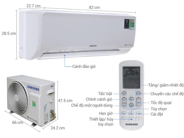 So sánh giá Máy lạnh Samsung Inverter 1 HP AR50H10D1BHNSV rẻ nhất? - Ảnh 15