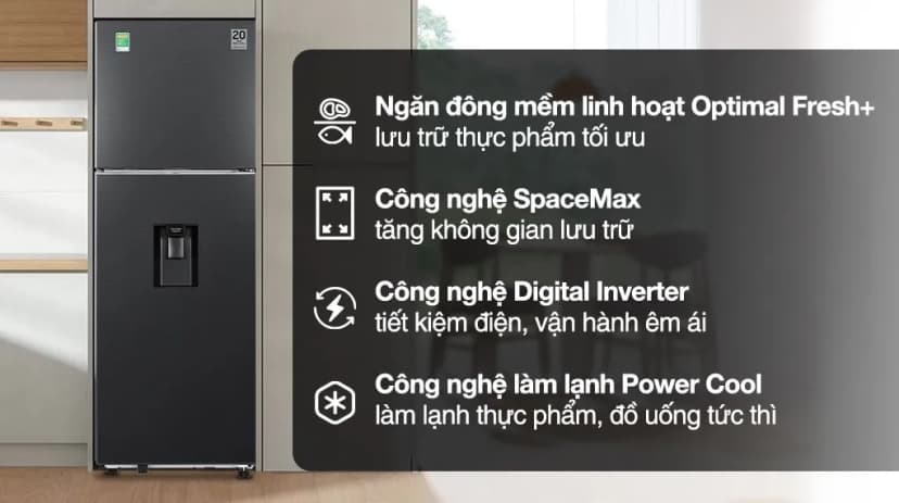 So sánh giá Tủ lạnh Samsung Inverter 345 lít RT35CG5544B1SV - Tìm sản phẩm giá rẻ nhất - Ảnh 2