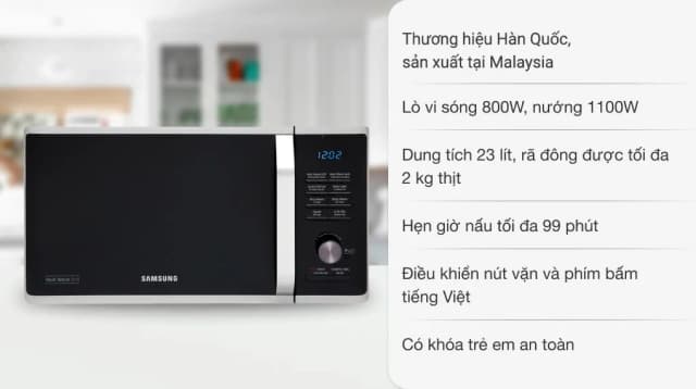 So sánh giá Lò vi sóng có nướng Samsung MG23K3575AS/SV-N 23 lít rẻ nhất? - Ảnh 4