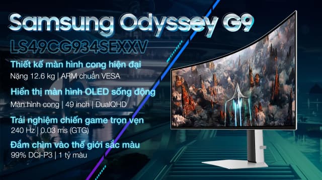 So sánh giá Màn hình Gaming Samsung Odyssey G9 G93SC LS49CG934SEXXV 49 inch 5K/OLED/240Hz/0.03ms/HDMI/DisplayPort rẻ nhất? - Ảnh 20